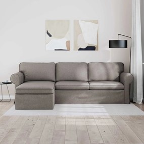 vidaXL Καναπές Taupe 245 x 138 x 80 εκ ύφασμα