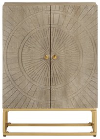 vidaXL Ντουλάπι 55 x 30 x 76 εκ. από Μασίφ Ξύλο Μάνγκο και Σίδηρο