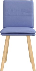 vidaXL Καρέκλες τραπεζαρίας 2 τεμάχια τζιν μπλε ύφασμα