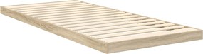 vidaXL Κρεβάτι δαπέδου Δρύς Sonoma 90 x 200 cm Επεξεργασμένο Ξύλο