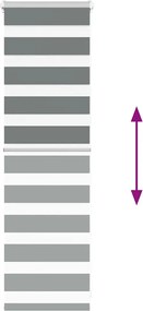 vidaXL Ζέβρα τυφλή Σκούρο Γκρι Πλάτος υφάσματος 40,9 εκ. Πολυεστέρας