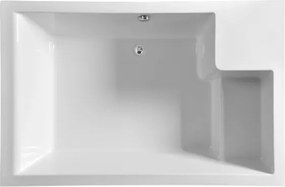 Acrilan Tango White Gloss - Μπανιέρα Υδρομασάζ 185x120 εκ - Ακρυλικό, Αερομασάζ