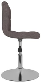vidaXL Σκαμπό Μπαρ Περιστρεφόμενο Taupe Υφασμάτινο
