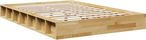 vidaXL Πλαίσιο κρεβατιού χωρίς στρώμα 120x200 cm μασίφ ξύλο δρυς