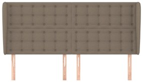 vidaXL Κεφαλάρι με Πτερύγια Taupe 163x23x118/128 εκ. Υφασμάτινο