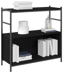 vidaXL Βιβλιοθήκη Μαύρη Δρυς 80x30x78,5 εκ Κατασκευασμένο Ξύλο