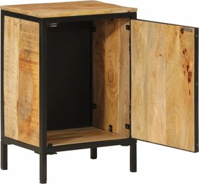 vidaXL Ντουλάπι Μπάνιου 40 x 30 x 60 εκ. Μασίφ Ξύλο Μάνγκο και Σίδηρος