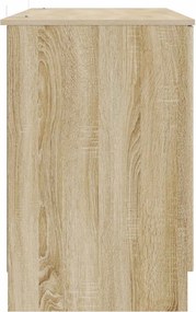 vidaXL Γραφείο Sonoma Δρυς 142,5 x 50 x 75 εκ. Επεξεργασμένο Ξύλο