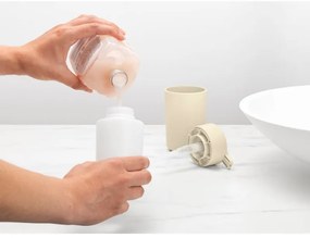 Δοσομετρητής υγρού σαπουνιού Brabantia ReNew 1006264, 250 ml, Αντιολισθητική βάση, Χωρίς σταγόνες, Μπεζ