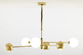 Κρεμαστό Πολύφωτο Moka 3xG9 Χρυσό με Οπάλ Γυαλί