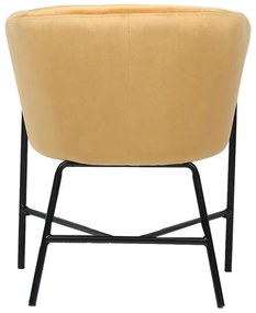 Καρέκλα - Πολυθρόνα Julia βελούδο κίτρινο 61x57x74εκ 61x57x74 εκ.