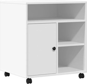 vidaXL Βάση Εκτυπωτή με Ρόδες Λευκή 60x50x67 εκ.