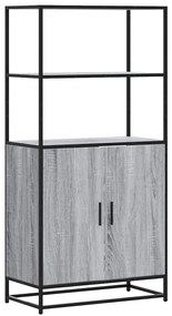 Highboard Grey Sonoma Κατασκευασμένο ξύλο και μέταλλο - Γκρι