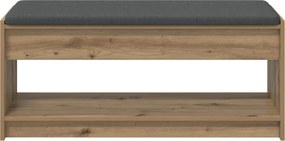 vidaXL Παγκάκι Χαλωρίου με μαξιλάρι Τεχνίτικη Δρυς 103 x 38 x 45 εκ