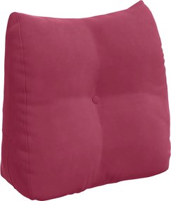 vidaXL Μαξιλάρι Πλάτης Κόκκινο 45 x 50 x 24 cm Βελούδο