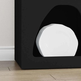 VidaXL Πλαϊνό γραφείο ELST Μαύρο 40 x 35 x 100.5 εκ Επεξεργασμένο Ξύλο