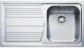 Franke  Logica LLL 611 Σαγρέ Ανοξείδωτος Νεροχύτης Inox Πόδια Αριστερά 45 cm