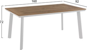 ΣΕΤ ΤΡΑΠΕΖΑΡΙΑΣ 5ΤΜΧ TABER HM10838.01 ΚΑΡΕΚΛΕΣ &amp; ΤΡΑΠΕΖΙ ΑΛΟΥΜ.-POLYWOOD--ΛΕΥΚΟ