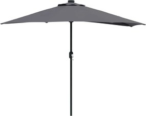 vidaXL Ομπρέλα Κήπου Ανθρακί 294 x 150 x 224 εκ