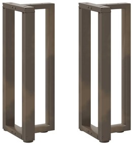 vidaXL Πόδια Κονσόλας σε Σχήμα Τ, 2 τεμ. Μαύρο 38x25x(72-73) εκ. Ατσάλι