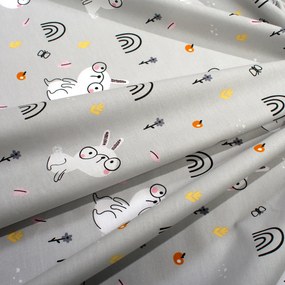 Σεντόνια Κούνιας (Σετ) Dimcol Rabbit Garden 586 Grey
