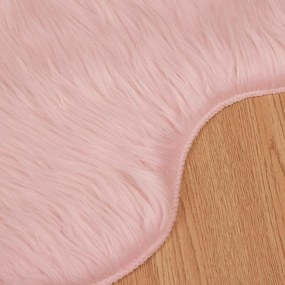 vidaXL Χαλί από τεχνητό πρόβειο δέρμα TAFALLA Ροζ 60 x 90 cm