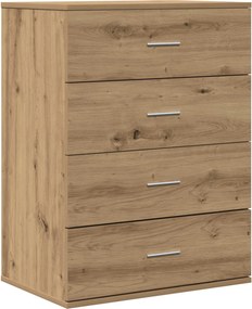 vidaXL Πλαϊνό γραφείο Artisan Oak 60 x 39 x 80 εκ Επεξεργασμένο Ξύλο