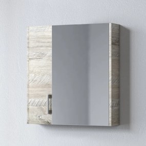 Καθρέφτης SAVINA NATURAL OAK 65 3MSA065NO0W με ντουλάπια 61x14x65cm 3MSA065NO0W