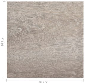 Δάπεδο Αυτοκόλλητο Χρώμα Taupe 20 τεμ. 1,86 μ² από PVC - Μπεζ-Γκρι