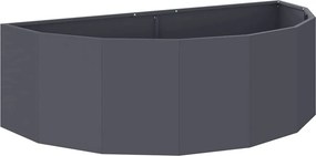 vidaXL Γλάστρα Ανθρακί 120 x 60 x 35 cm Ατσάλι