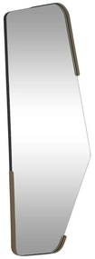 Καθρέπτης Τοίχου Irregular 552NOS2356 60x120cm Black-Gold Aberto Design Mdf, Metal