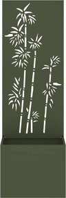 vidaXL Οθόνη Ιδιωτικότητας Κήπου Floral Λαδί 50 x 150 cm