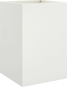 vidaXL Ζαρντινιέρα Λευκή 52x48x75 εκ. από Χάλυβα