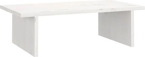 vidaXL Βάση Οθόνης Λευκή 50 x 27 x 15 εκ. από Μασίφ Ξύλο Πεύκου