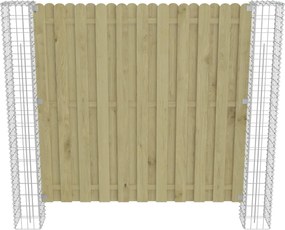 vidaXL Στύλος Περιφράξεων 2 pcs Ασημί 20 x 20 x 190 εκ. Μέταλλο