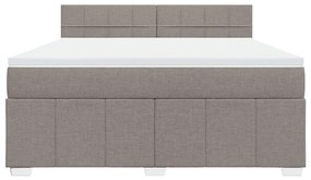 ΚΡΕΒΑΤΙ BOXSPRING ΜΕ ΣΤΡΩΜΑ TAUPE 180X200 ΕΚ. ΥΦΑΣΜΑΤΙΝΟ 3287151