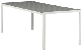 Τραπέζι εξωτερικού χώρου Dallas 906, Polyξύλο, 74x90cm, 26 kg, Γκρι, Άσπρο, Μέταλλο | Epipla1.gr