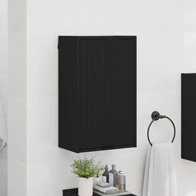 vidaXL Ντουλάπι Μπάνιου Μαύρο 39 x 23.5 x 65 εκ. Επεξεργασμένο ξύλο