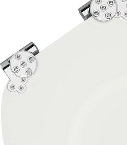 vidaXL Μαλακή κλειστή λεκάνη 2 pcs Λευκός 44 x 38 εκ. Πίνακας MDF