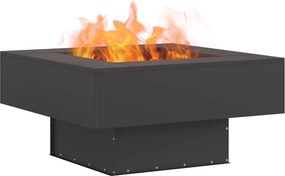 vidaXL Φωτιά σε μπολ Μαύρο 80 x 80 x 40 cm Ατσάλι Σκληρυθέν στον Αέρα