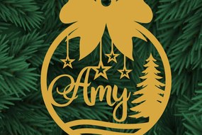 Σετ των 3 Intra απο ξύλο plywood 3mm-4mm πάχος κοπής με λέιζερ Χριστουγεννιάτικο στολίδι της Amy Δίασταση 8x8 cm INTRAFABR-109762097