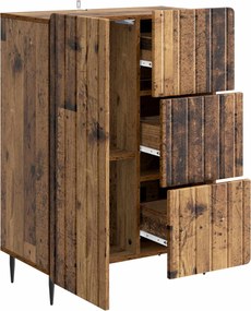 vidaXL Πλαϊνό γραφείο Παλαιωμένο ξύλο 66 x 34,5 x 92 cm