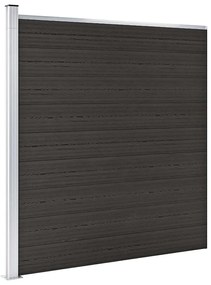 vidaXL Πάνελ Περίφραξης Μαύρο 175 x 186 εκ. από WPC