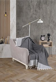 Stewehome Κάλυμμα πολυθρόνας από βαμβάκι με φούντες 150x180 cm