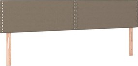 vidaXL Κρεβάτι Boxspring με Στρώμα Taupe 120x190 εκ. Υφασμάτινο