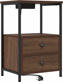 vidaXL Κομοδίνο Καφέ δρυς 40 x 31 x 60 εκ. Επεξεργασμένο ξύλο