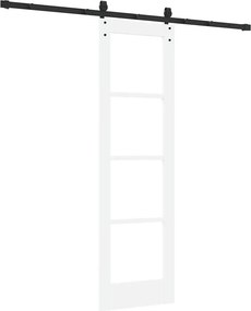 vidaXL Συρόμενη Πόρτα Λευκό και Μαύρο 61 x 198,5 εκ.