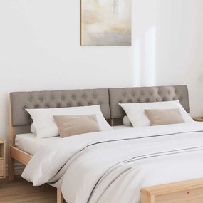 vidaXL Ταπετσαρισμένο κεφαλάρι Taupe 200 cm Στερεά ξυλεία πεύκου