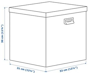 TJOG κουτί αποθήκευσης με καπάκι, 32x31x30 cm 204.776.71
