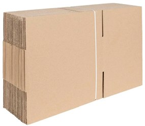 vidaXL Πτυσσόμενο Κουτί 50 pcs Καφέ 35 x 24 x 15 εκ. Χαρτόνι